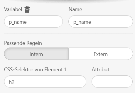 Arbeiten an Variablen für CSS Selector_Name Arbeiten an Variablen für CSS Selector_Name