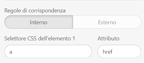 Lavorare sulle regole interne per i link