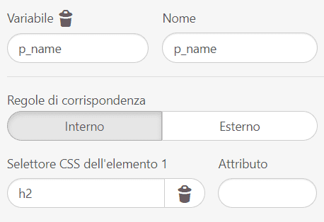 Lavorare sulle variabili per CSS Selector_Name