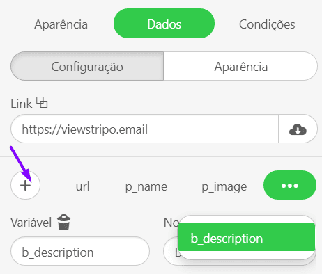 Configura&ccedil;&atilde;o de Elementos Inteligentes_Adicionando Vari&aacute;veis