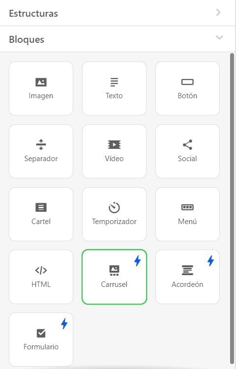 Bloque de carrusel AMP Bloque de carrusel AMP