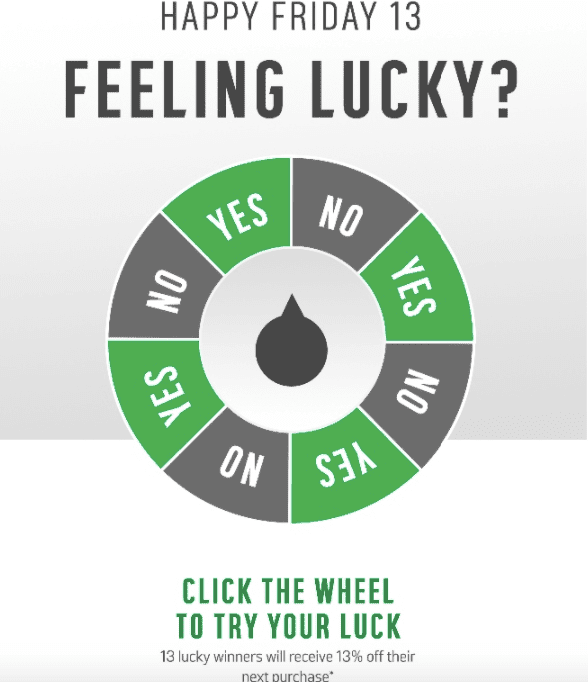 Gamified Email Examples _ Friday the 13th Gamified Email Examples _ Friday the 13th