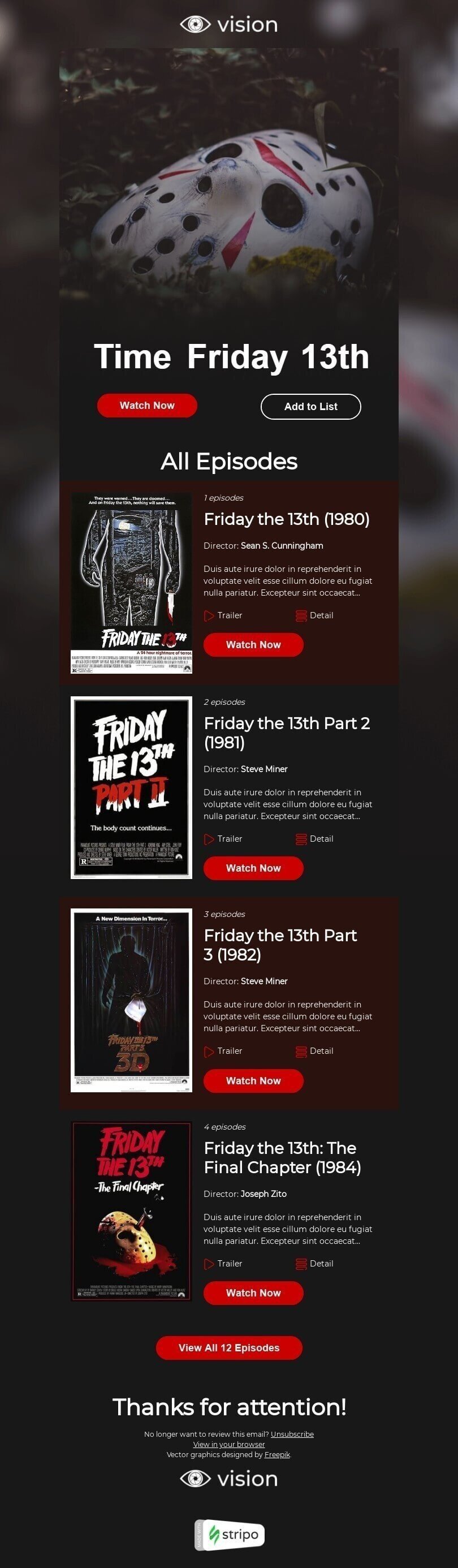 Friday 13th Email Templates _ Stripo Friday 13th Email Templates _ Stripo