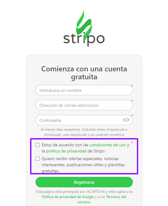 Recopilaci&oacute;n de datos sobre clientes para marketing por correo electr&oacute;nico_Formulario de registro