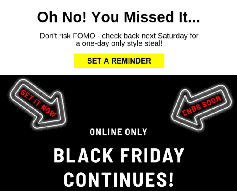 Black Friday Extended emails Black Friday Extended emails