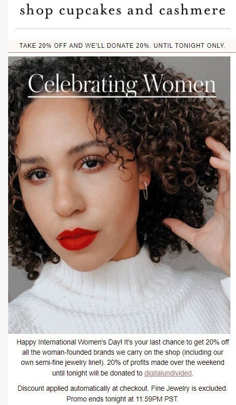 Example of sharing important message