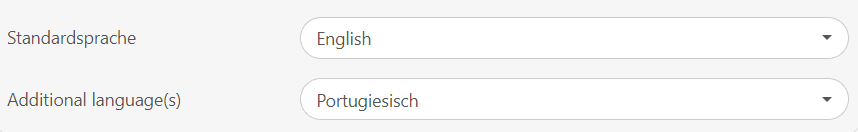 Auswahl von Ziel- und Ausgangssprache für Übersetzungen Auswahl von Ziel- und Ausgangssprache für Übersetzungen