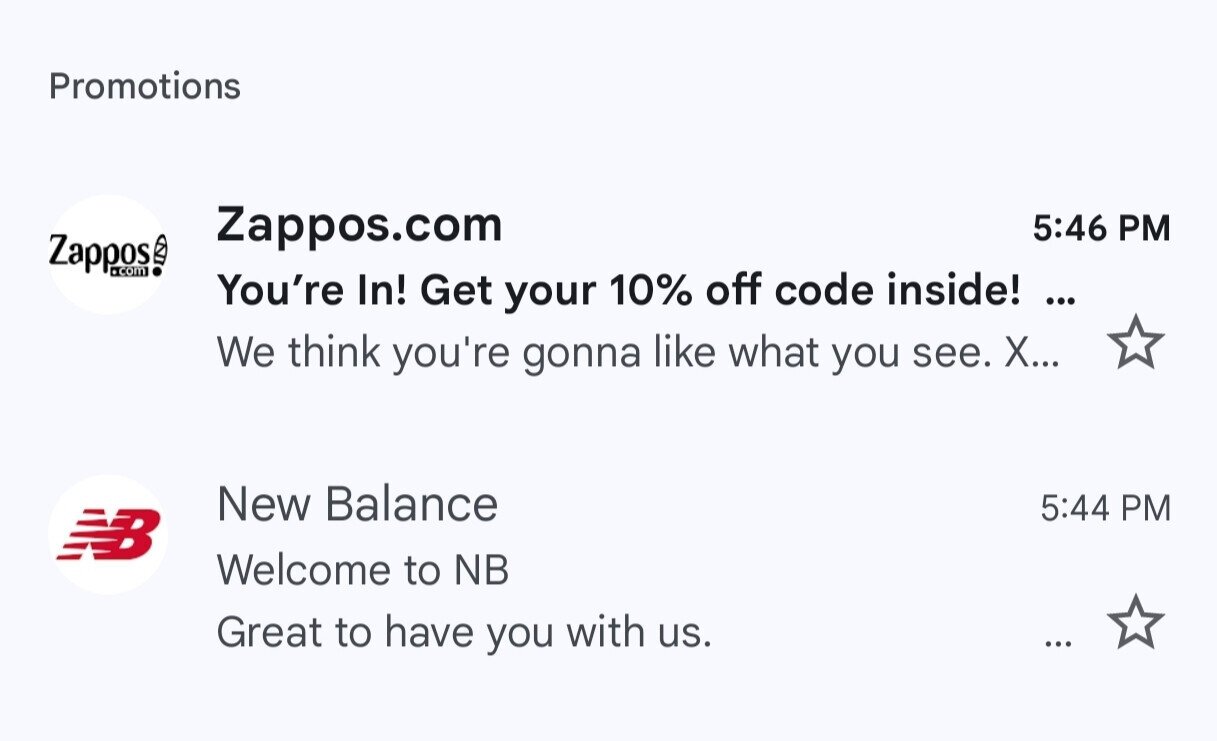 An example of the teasing subject line