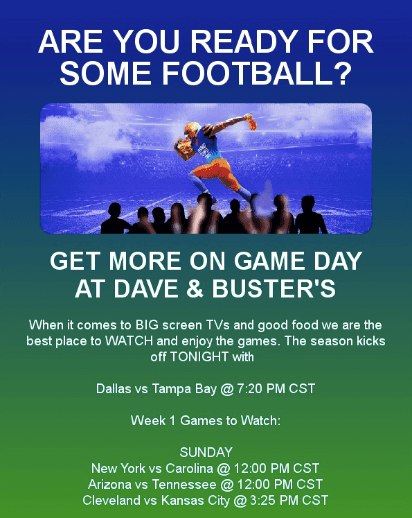 Super Bowl Email Design Example Super Bowl Email Design Example