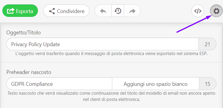Pulsante Impostazioni GDPR_Stripo