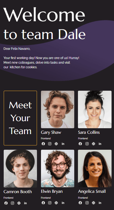 Team contacts for better communication Team contacts for better communication