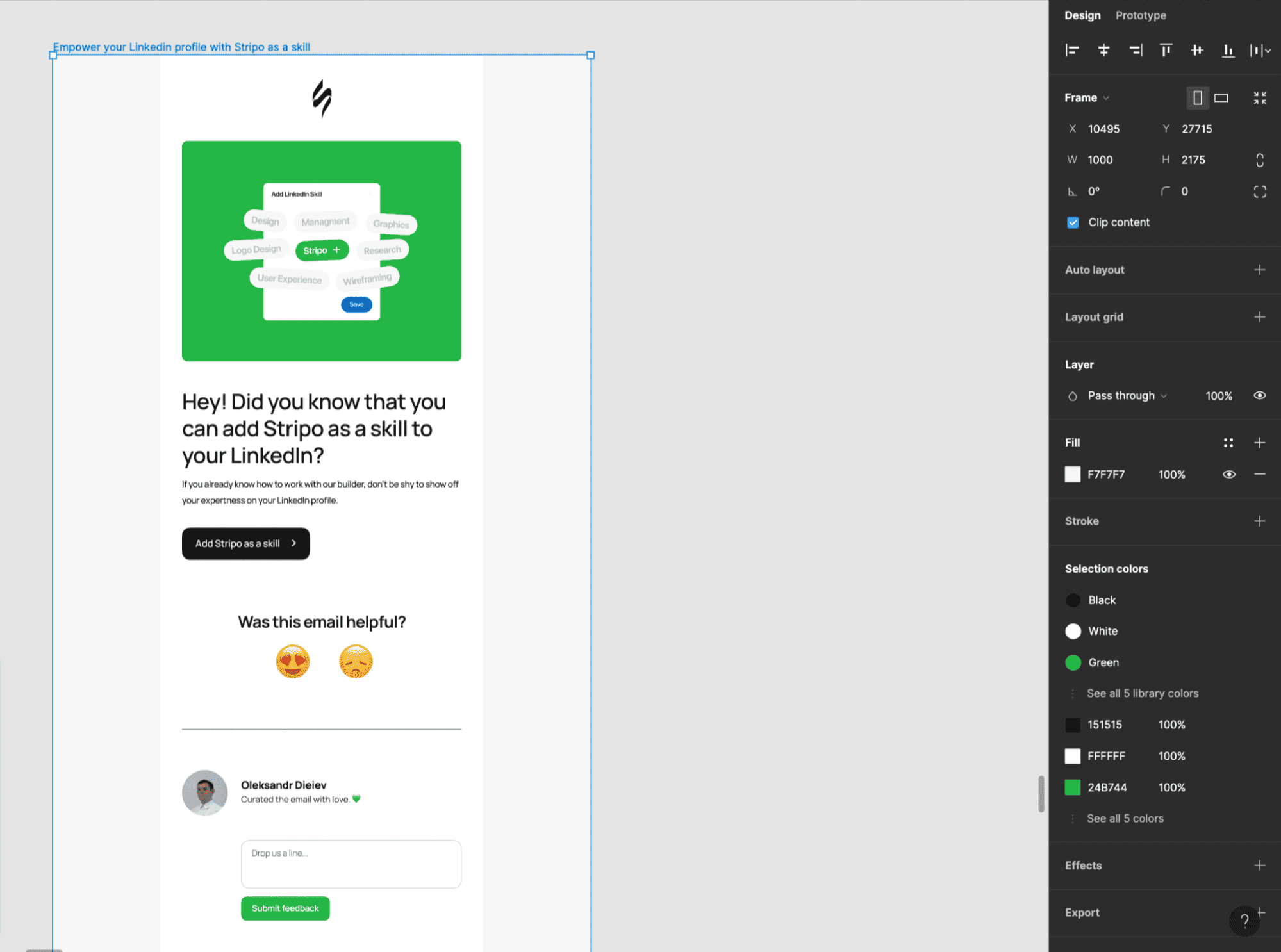 Finished master template design