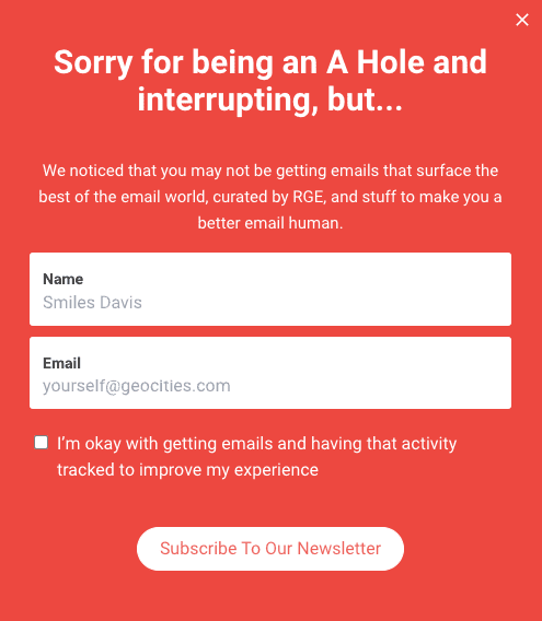 Email popup examples _ Really Good Emails Email popup examples _ Really Good Emails