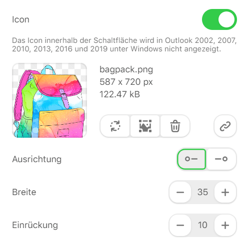 Schaltflächen mit Symbolen für E-Mails zur Schulzeit Schaltflächen mit Symbolen für E-Mails zur Schulzeit