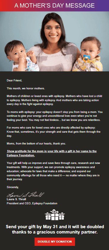 Feierlichkeiten in Fundraising-E-Mails Feierlichkeiten in Fundraising-E-Mails