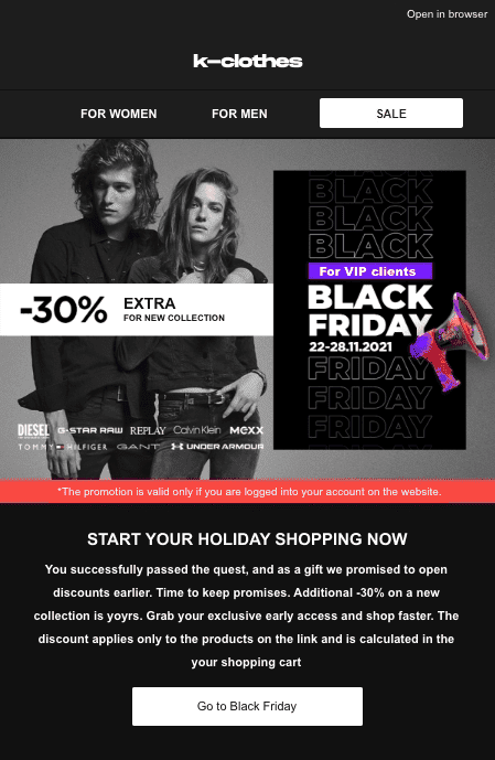 Black Friday Invitation 