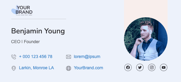 HTML Email signature Example HTML Email signature Example