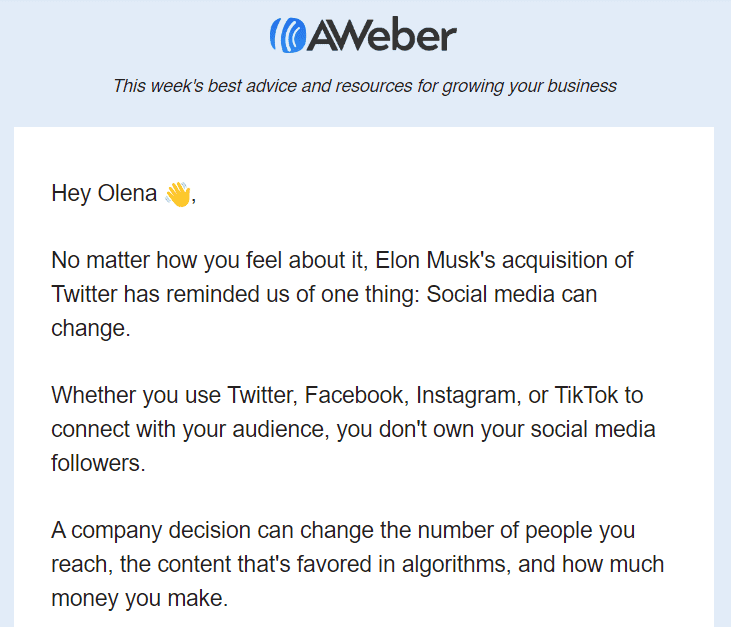 Email Message Personalization Example Email Message Personalization Example