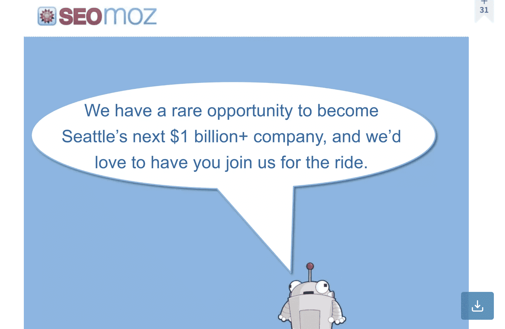 The final slide of the investor pitch deck with intrigue and big hope The final slide of the investor pitch deck with intrigue and big hope