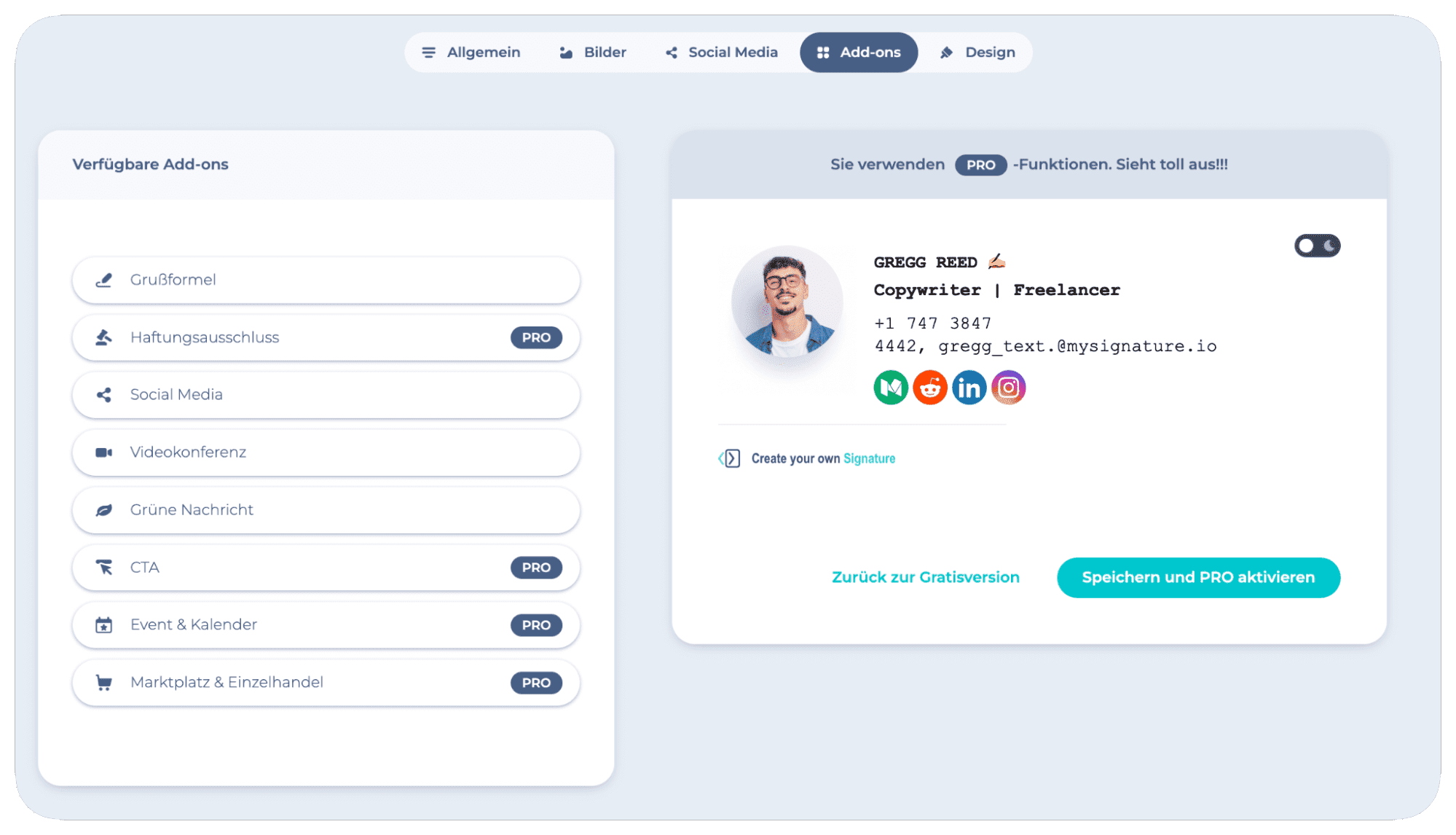 Erstellen Sie Ihre E-Mail-Signatur mit NewOldStamp