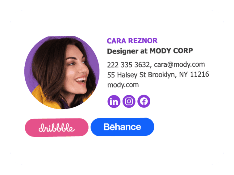 Erstellen einer E-Mail-Signatur Frendlier _ Stripo