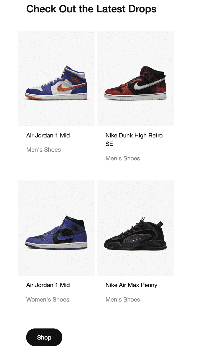 Promotional email examples for sportswear Promotional email examples for sportswear