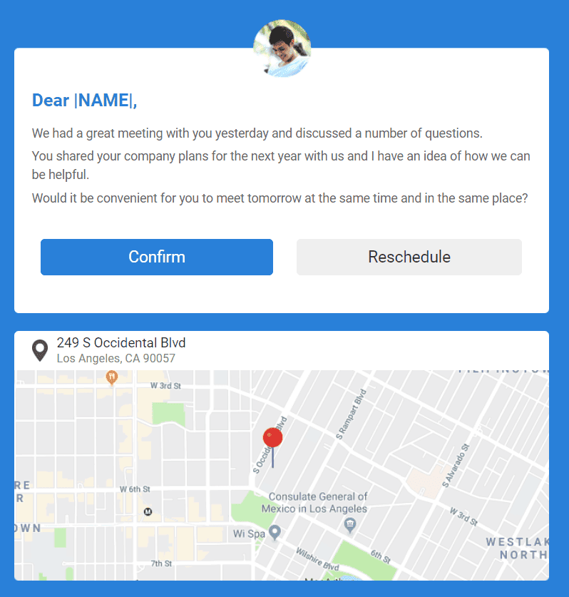 Formal Appointment Confirmation Email Example
