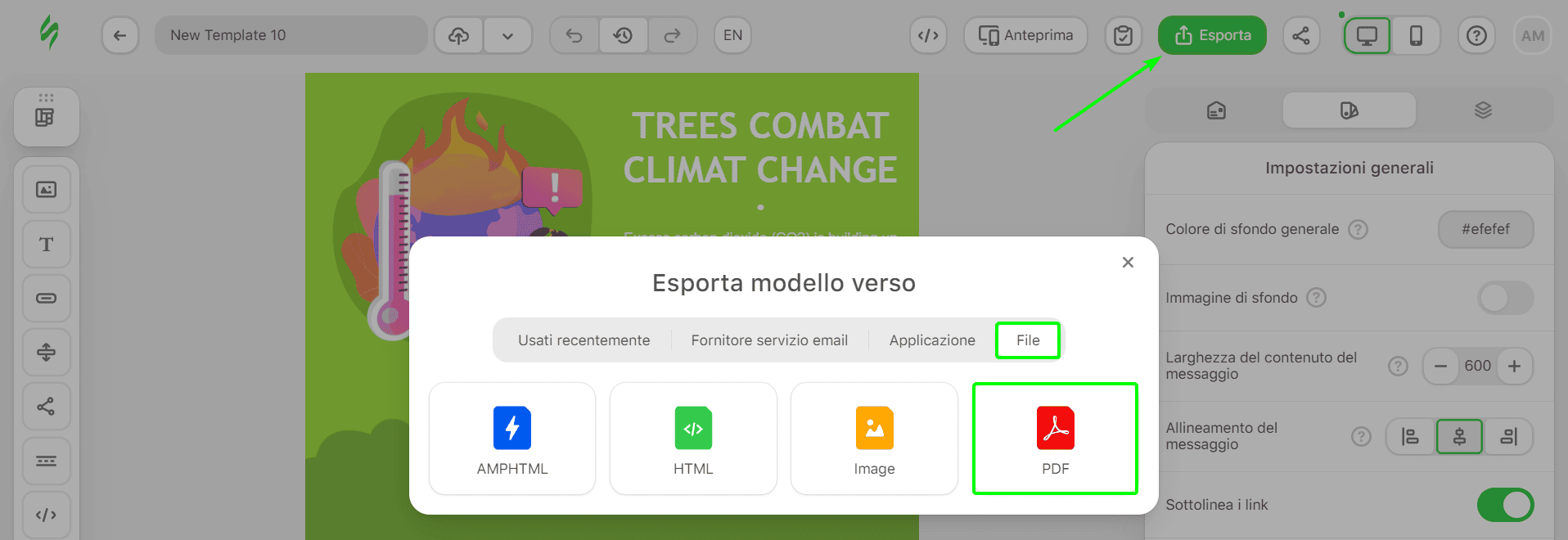 Passaggi su come esportare un modello di email come file PDF Passaggi su come esportare un modello di email come file PDF