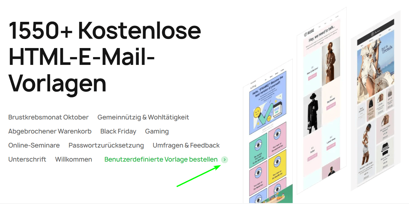 Ein aktiver Link, um eine benutzerdefinierte Vorlage zu bestellen Ein aktiver Link, um eine benutzerdefinierte Vorlage zu bestellen