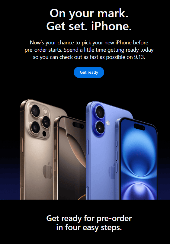 Email di lancio del prodotto da Apple