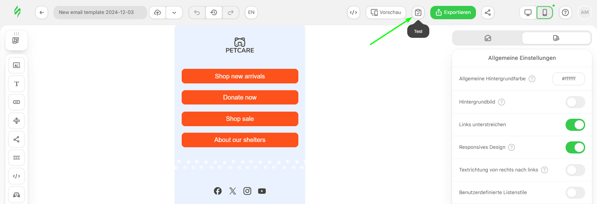Das Text-Symbol zum Ausführen einer E-Mail-Client-Überprüfung Das Text-Symbol zum Ausführen einer E-Mail-Client-Überprüfung