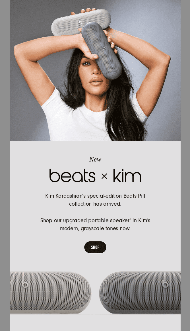 Email di lancio del prodotto da Beats