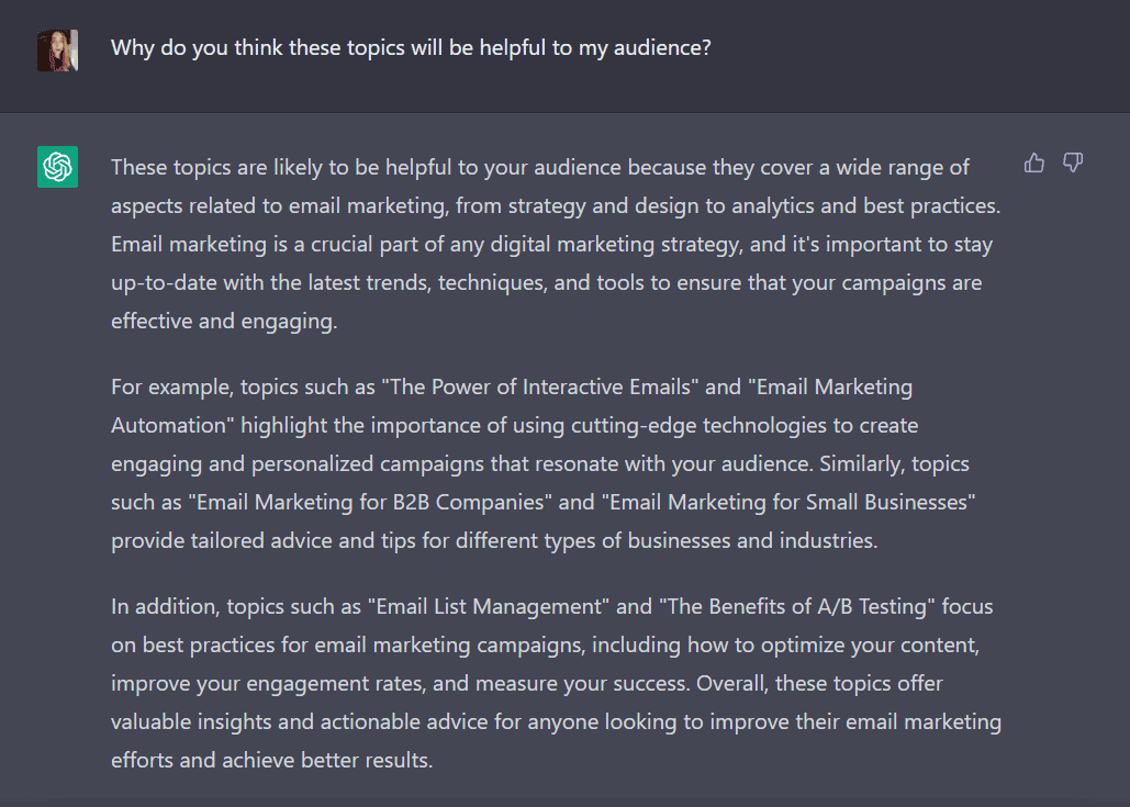 ChatGPT for Idea Generation ChatGPT for Idea Generation