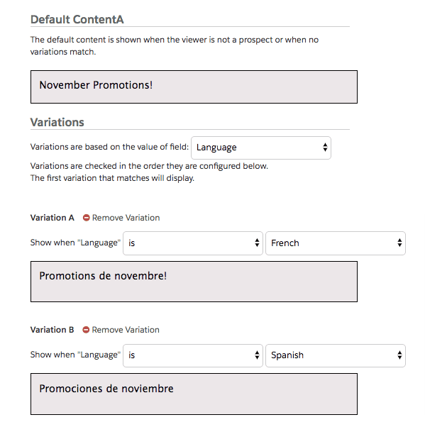 Pardot, динамічний контент для перекладу листів Pardot, динамічний контент для перекладу листів