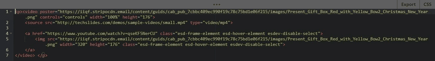 Code for Adding Video in Email