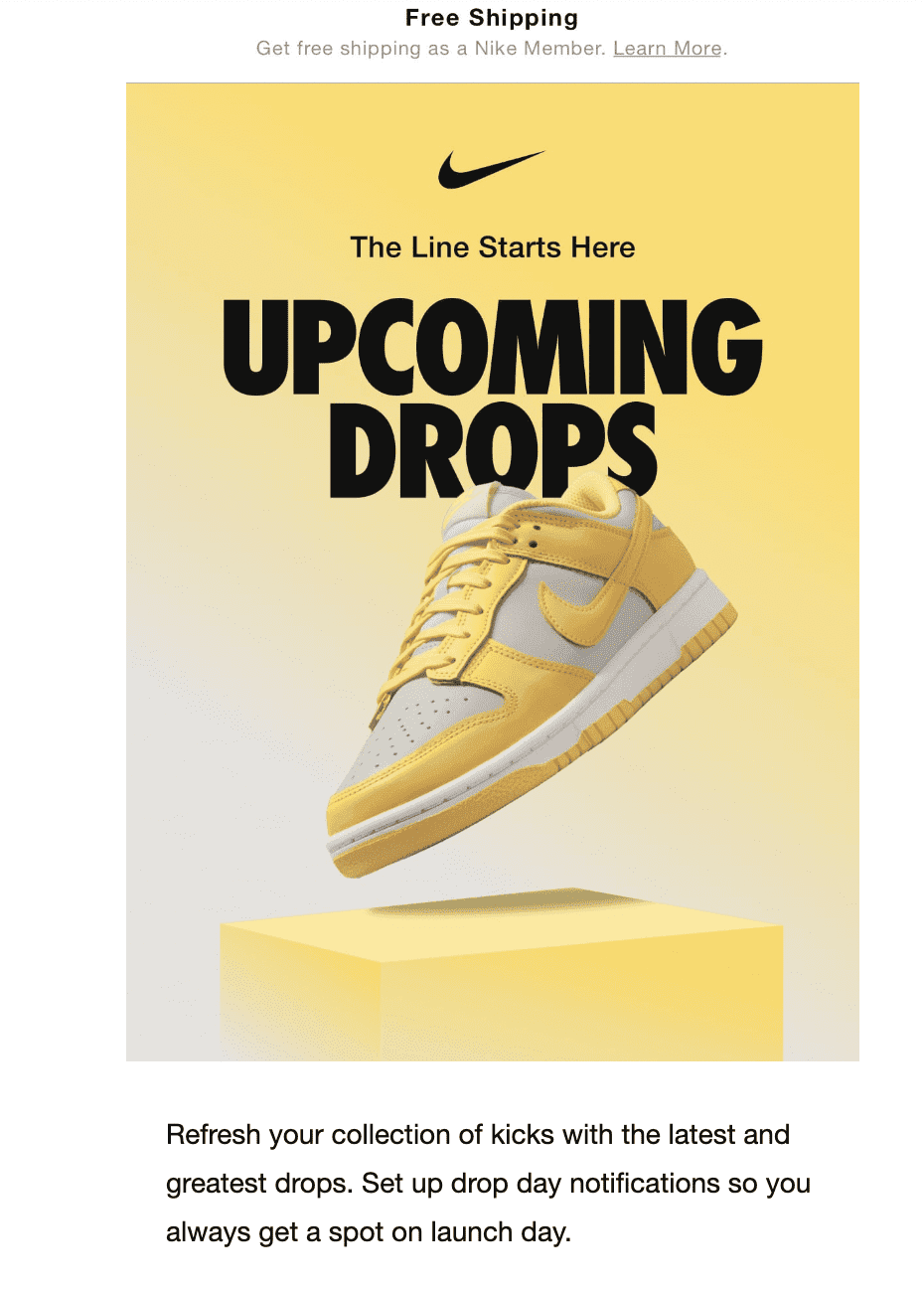 Example of email with bright design Example of email with bright design