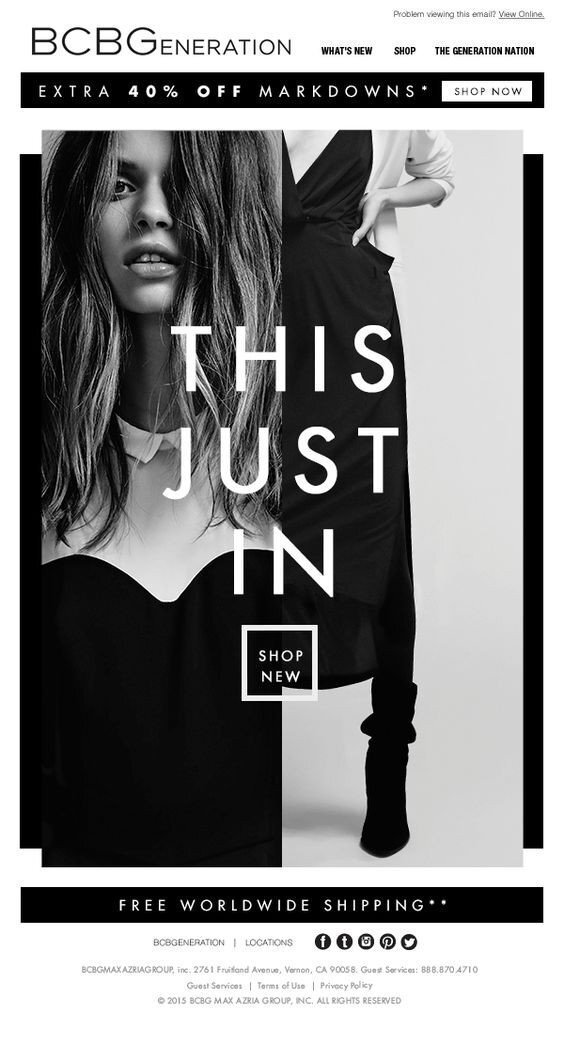 New arrival email example New arrival email example