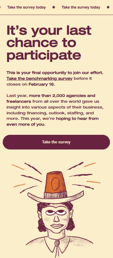 Survey Invitation Email for B2C