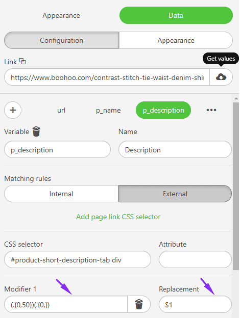 Stripo_Smart-Elements_Entering Info in Modifier1 Field Stripo_Smart-Elements_Entering Info in Modifier1 Field
