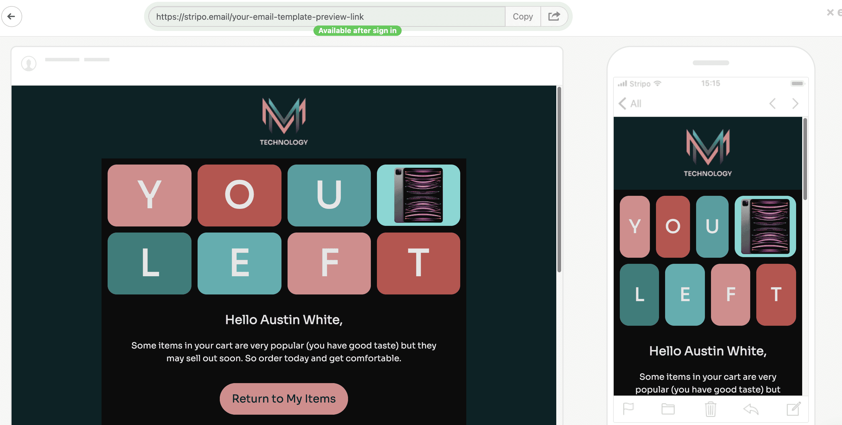 How to check a mobile version of an email