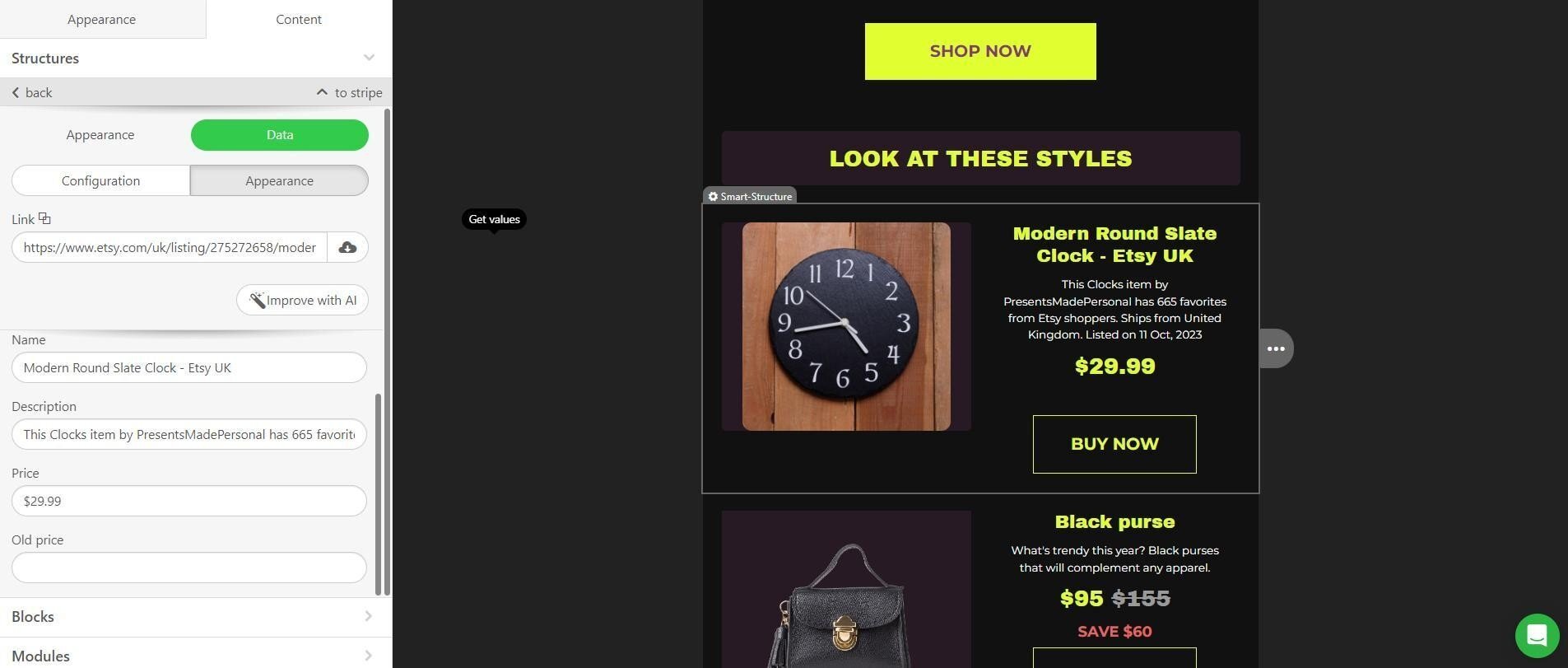 Smart Element in Stripo Smart Element in Stripo