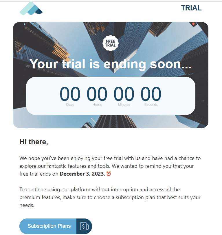 Express urgency in emails with countdown timers