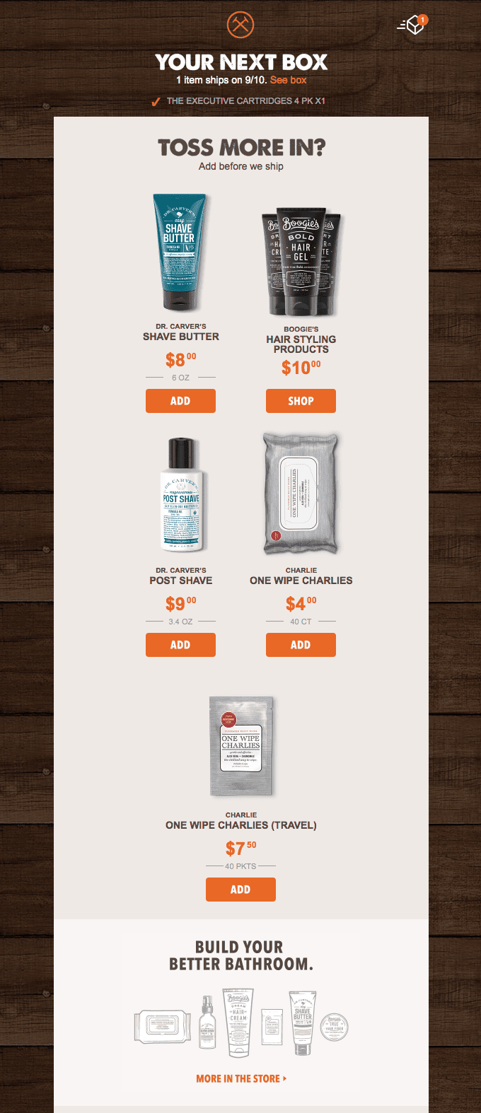 Dollar Shave Club Cross-Selling-E-Mail Dollar Shave Club Cross-Selling-E-Mail