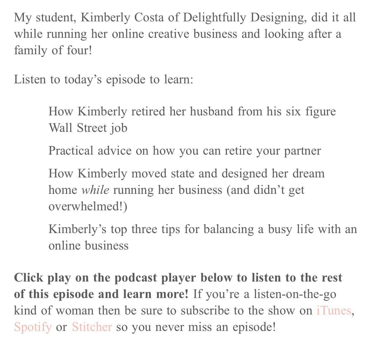 Success story example Success story example