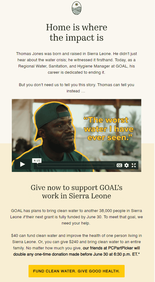 Nonprofit storytelling example Nonprofit storytelling example