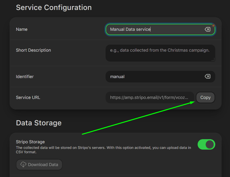 Copying service link Copying service link