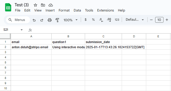 Answers .csv file Answers .csv file
