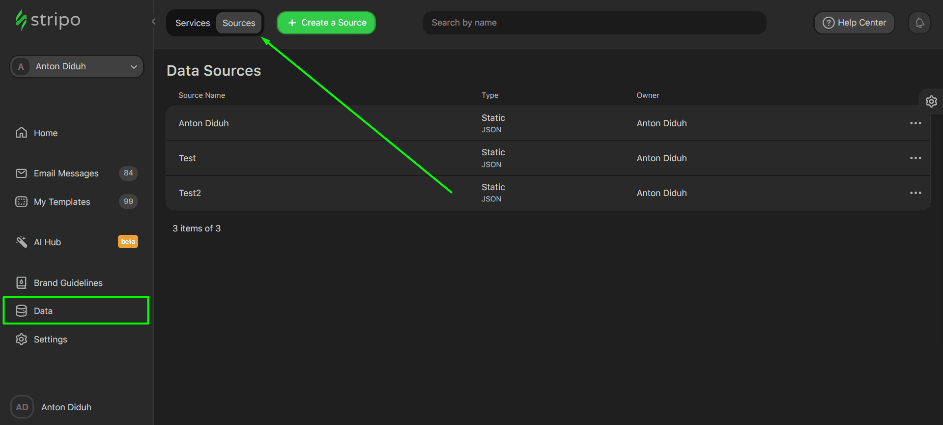 Where to create data source Where to create data source