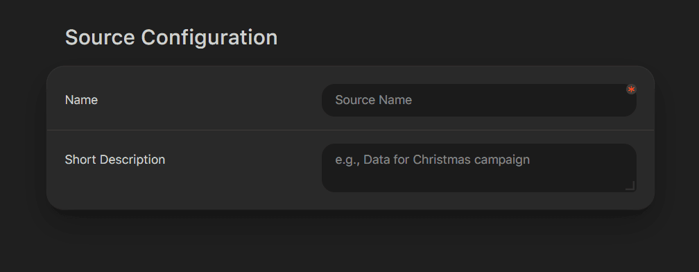 Naming data source Naming data source