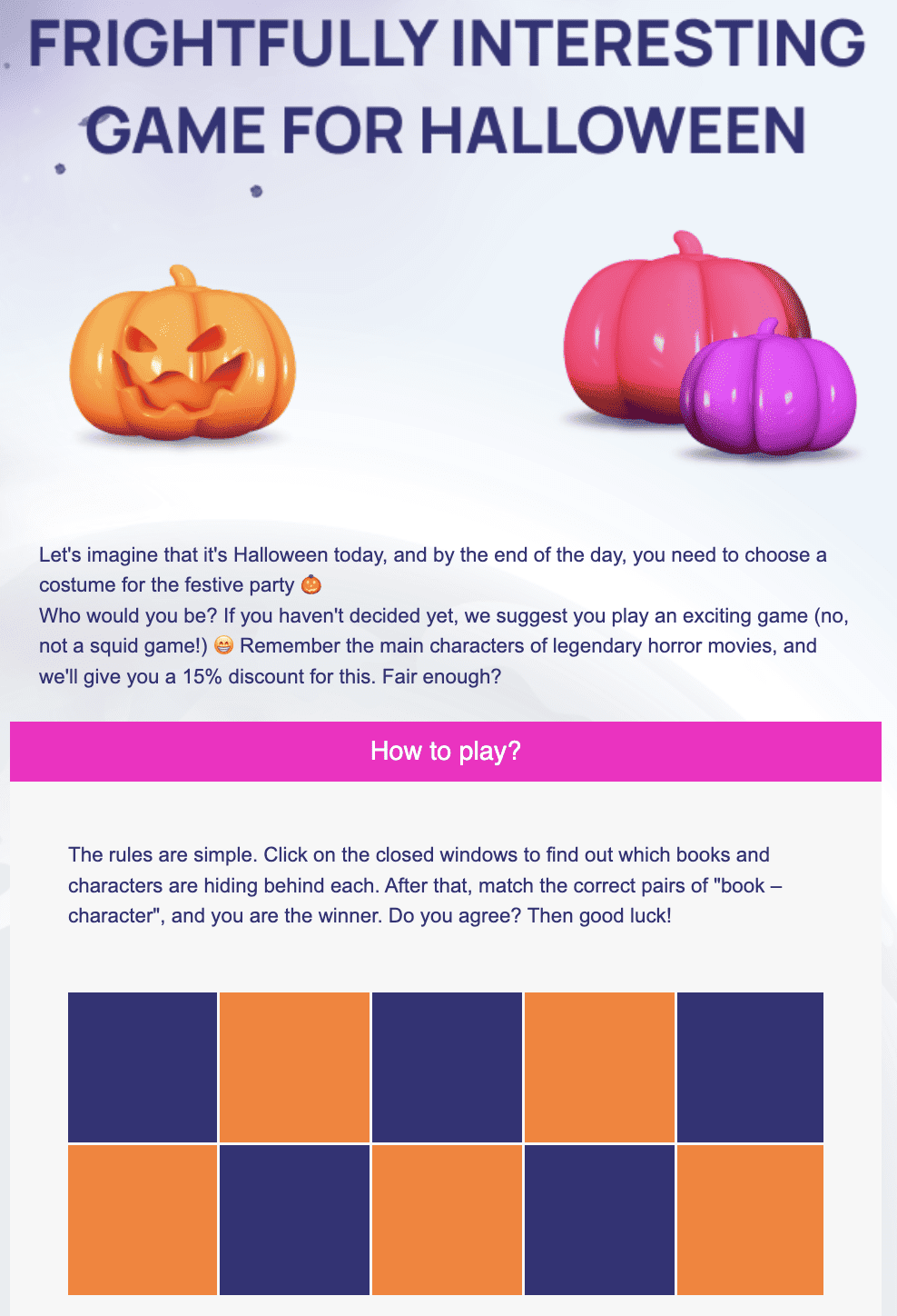 Example of email with a gamification Example of email with a gamification